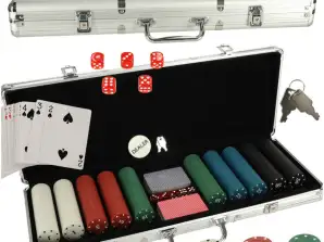 Poker Koffer Spielset 500 Chips 2 Kartendecks