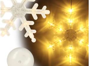 LED lights, hanging Christmas decoration, snowflake, 45cm, 10 LEDs