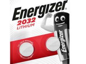 Energizer Lithium CR2032 batterier, 2-pakke, kraftige knappceller for engros