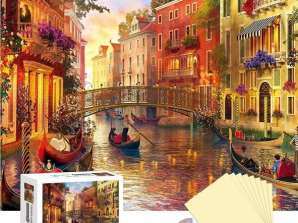 Puslespill 1000 brikker Venezia landskap eller verdensdrøm, ferdighetsspill for hele familien