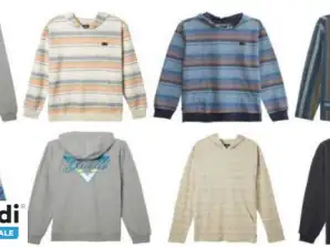 O'Neill Boys' Fleece hettegenser sortiment 18-delers pakke, størrelse S-XL i forskjellige stiler og farger