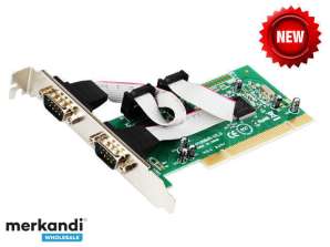IOCREST 2x seriell RS-232 COM-porter PCI-kontrollerkort full høyde / halv høyde