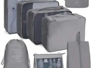 BQ73A TRAVEL ORGANIZER 8 PCS GREY