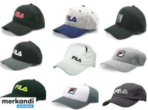Lielapjoma Fila vīriešu cepuru sortiments - dažādu stilu iepakojums 48 - modes un sporta apģērbu cepures