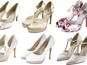 SCARPE DA SPOSA PER UN MATRIMONIO SCARPE DA DONNA IN RASO DÉCOLLETÉ SANDALI SANDALI TACCHI A SPILLO AVORIO