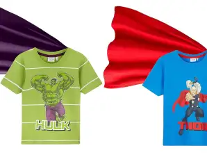 CHILDREN'S T-SHIRTS T-SHIRTS BLOUSES SHORT SLEEVES WITH CAPE MIX OF COLORS 128 - 158 CM