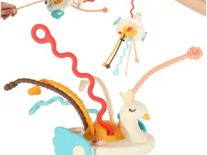 Brinquedo sensorial Montessori mordedor para bebês cisne