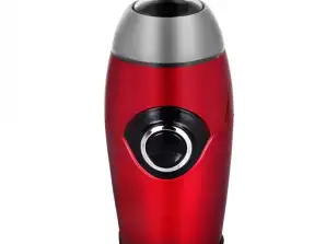 Stainless steel grinder 200W, 50gr, stainless steel blades, for sugar / coffee Rosberg, red