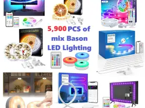 MIX BASON LED LIGHTING 5 900 vnt. ir tik 2,80 euro/vnt.!