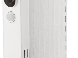 2000W eļļas radiatora enerģijas taupīšana, elektriskais radiators ar 9 spurām, apkure 3 siltuma līmeņi eļļas radiators, regulējams termostata sildītājs (vati, 2000)
