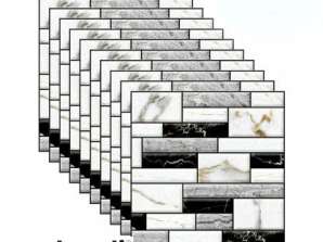 Stickers muraux aspect marbre 3D (10 pièces) MARBLEBLOCKS