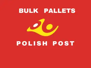 Polnische Post - Warenpaletten mit nicht abgeholten Paketen, Produkte aus Paketen, Kurierpakete, Kurier, Paletten