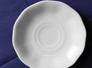 Saucer plate made of porcelain 11 5 cm white TP S010 T50 40