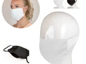 Επαναχρησιμοποιήσιμη βαμβακερή μάσκα με τσέπη φίλτρου με πιστοποιητικό PL Λευκό LT93952 N0001