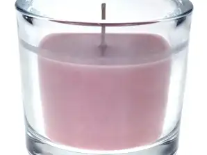 Scented candle in thick glass 80x90 mm 46036