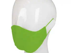 Masque réutilisable en coton 3 plis Vert Clair LT93954 N0032