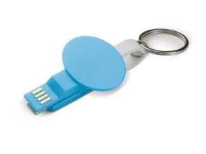 Oval Charging Cable Light Blue 13 cm LT90972 N0012