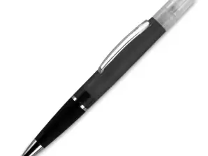 Bolígrafo con spray limpiador de manos 8ml Negro LT90346 N0002