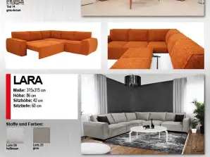Choice of sofas, couch, stock goods, different models, fabrics and colors