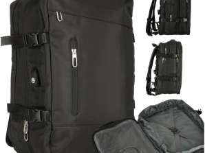 Putni ruksak za prijenosno računalo ručna prtljaga 30 x 45 x 27 cm USB kabel vodootporan crni