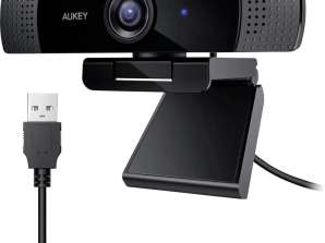 Aukey PC-LM1E Stream Series Dual-Mic Full HD Webcam with 1/3