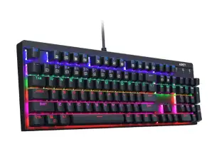 Aukey KM-G6 Mechanische Gaming-Tastatur RGB-Tasten mit Hintergrundbeleuchtung Blauer Schalter