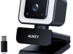 Aukey PC-LM6 Stream Series with Full HD Ring Light Webcam with 1/3