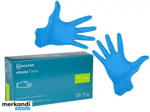 Blauwe nitril handschoenen S 2689#