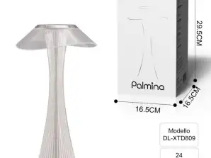 Lampe de table LED conçue par le célèbre Adam Tihany qui rappelle par sa forme la Space Needle, l'emblème de Seattle.
