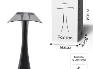 Lampe de table LED conçue par le célèbre Adam Tihany qui rappelle par sa forme la Space Needle, l’emblème de Seattle.