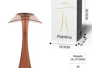 Lámpara de mesa LED diseñada por el famoso Adam Tihany que recuerda con su forma a la Space Needle, el símbolo de Seattle.
