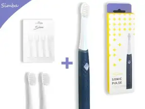 Sonic Pulse + 6 Free Brush heads, Simba Sonic Pulse  Electric Toothbrush