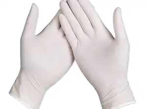 Master Gloves : Lot de 100 gants poudrés jetables en latex taille M