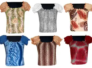 WOMEN'S T-SHIRTS BLOUSES TOPS TOP T-SHIRT SPANISH SIZE FITS ALL MIX OF COLORS AND PATTERNS