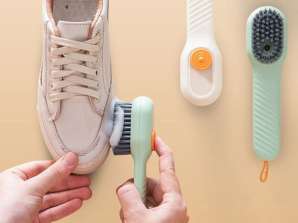 Cleaning brush with solution dispenser