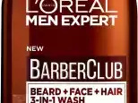 LOREAL MEN EXPER BARBER CLUB 3IN1 BEARD HAIR&FACE WASH 200ML