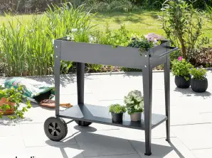 Powertec Garden Metal Raised Bed with 2 PU Wheels, A-Stock, 350 pcs.