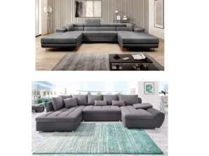 Sofa Sofaganitur Living Landscape XXL Sofas Hoekbank Leder