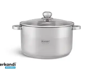 EB-3006 Cooking Pot with Lid - Stainless Steel - Ø 22 cm - Suitable for All Heat Sources