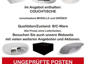 Posten Couchtische, ungeprüfte Ware, verschiedene Modelle