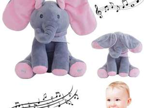 Iepazīstinām ar Snippy: apburošais plīša zilonis, kas dzied, spēlē un viļņojas!  Uzlabojiet sava veikala rotaļlietu kolekciju ar burvīgo plīša Snippy