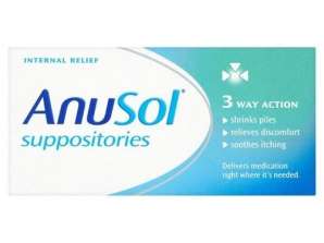 ANUSOL Suppositoires Pack de 24 unités pour le soulagement des hémorroïdes et du rectum