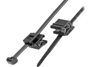 Kabelbindere med clips 4,8x200mm til 1-3mm ramme