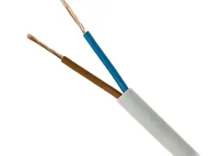 OMY kabelis 2x1,0 /300V baltā krāsā