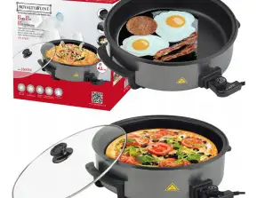 MULTIFUNKSJONELL ELEKTRISK STEKEPANNE 1500W MED NON-STICK MARMORBELEGG, REFERANSE: 481 (lager i Polen)