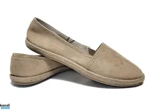 Damenschuhe - Espadrilles aus Wildlederimitat in drei Farben