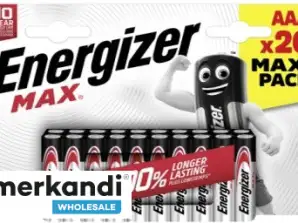 Piles Energizer Max Micro AAA, paquet de 20 - Piles pour la vente en gros