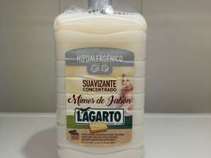 Suavizante y jabón natural de la marca LAGARTO con jabón natural