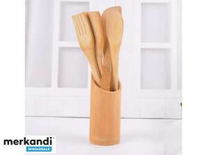 EB487 Kitchen utensils set cutlery bamboo