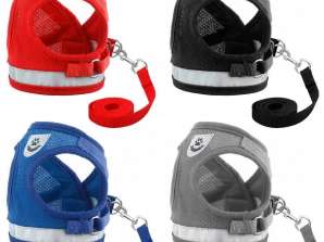 NON-PRESSURE REFLECTIVE HARNESS FOR CAT DOG WITH LEASH L XL